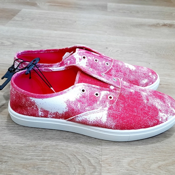 Women's Sneakers Tie Dye Pull-on Hot Pink #8 NWT - Picture 13 of 13